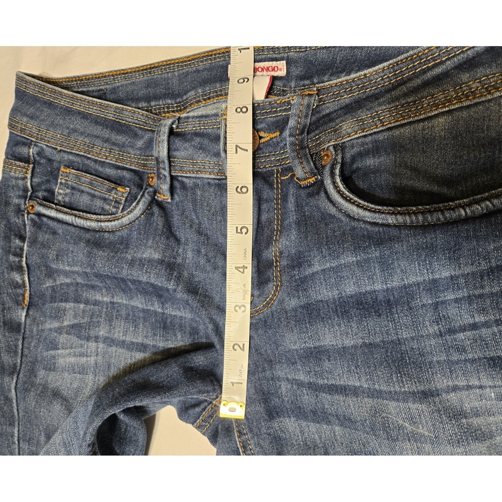 Bongo Jeans Sz 7 Womens Blue Vtg Straight Leg Low Rise Minimalist Plain Stretch - Picture 6 of 10